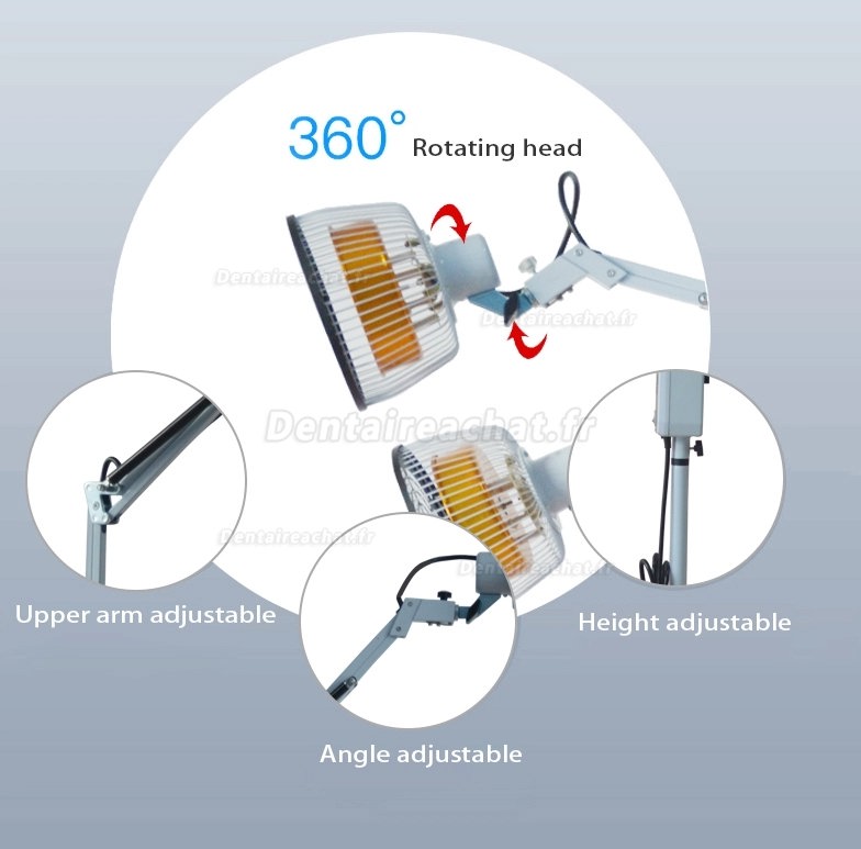 Bozhihan CQ-33 500W Petite Tête Lampe TDP Infrarouge Medicale - Luminothérapie Lampe