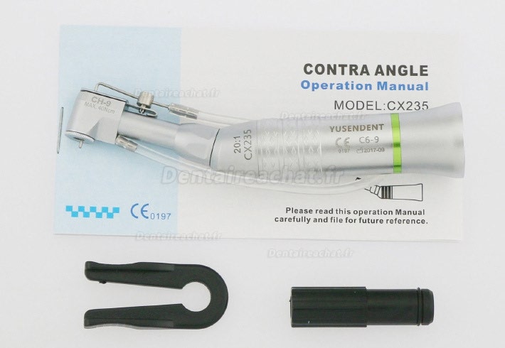 YUSENDENT® CX235 C6-9 Contre-angle implant ratio 20:1 fraise Ø2.35mm spray externe type loquet