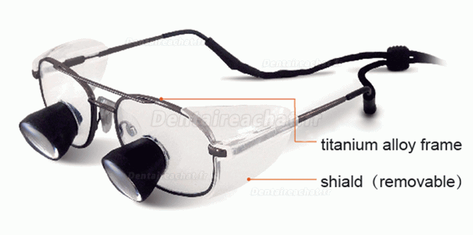 KWS® FD-504G Loupe dentaire embarqué à travers les lentilles