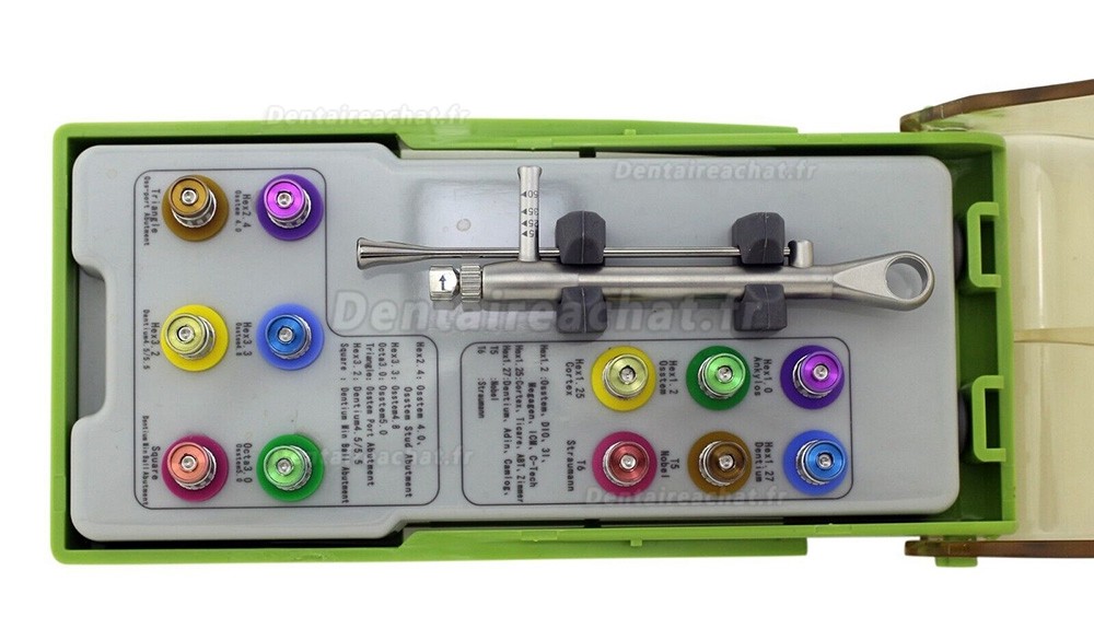 Kit Prothétique Implant Dentaire Universel Tournevis de Pilier Dentaire avec Clé Dynamométrique